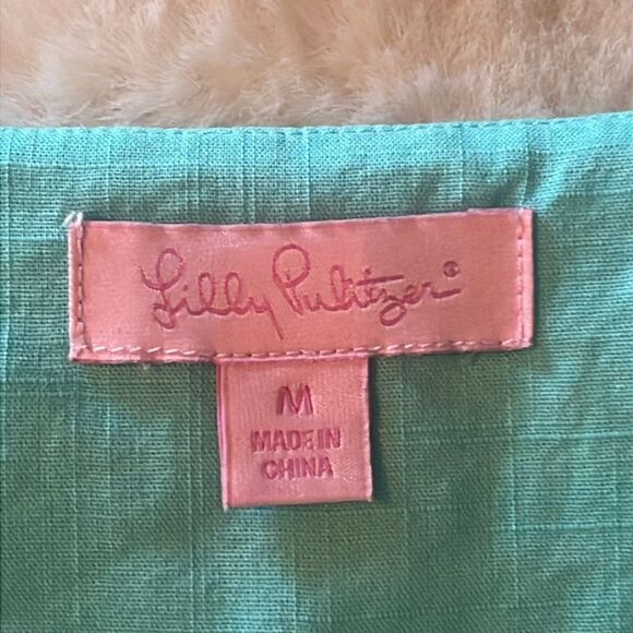 Lilly Pulitzer Elina Tunic Cover Up SHEER Embroidered Cotton Size Medium - Picture 7 of 11